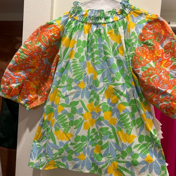 THML med floral short sleeve top - Picture 4 of 6